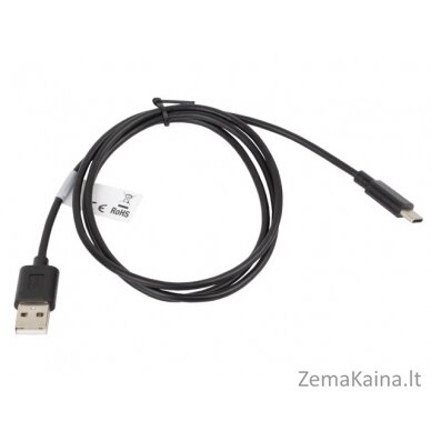 LANBERG KABELIS USB 2.0 TYPE-C(M)-AM 1M, JUODAS 1