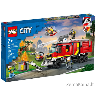 LEGO CITY 60374 UGNIAGESIŲ KOMANDINIS AUTOMOBILIS