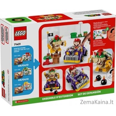 LEGO SUPER MARIO 71431 IŠPLĖTIMO RINKINYS - BOWSERIO RAUMENŲ AUTOMOBILIS 6