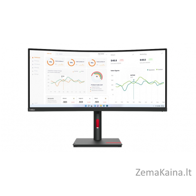 Lenovo ThinkVision T34w-30 LED display 86.4 cm (34") 3440 x 1440 pixels Wide Quad HD Black