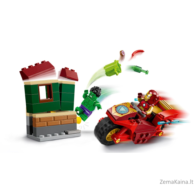 LEGO Super Heroes 76287 Iron Man z motocyklem i Hulk 3