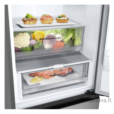 LG GBV3200DPY šaldytuvas-šaldiklis Pastatomi 387 L D Metalinis, Sidabras 3