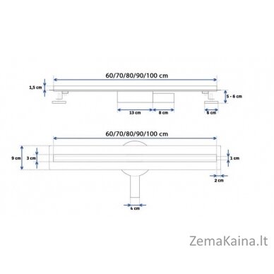 Linijinis drenažas Rea NEO Slim Pro 70 5