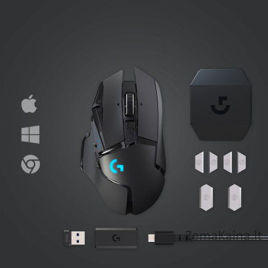 Logitech G G502 LIGHTSPEED mouse Right-hand RF Wireless 16000 DPI 8