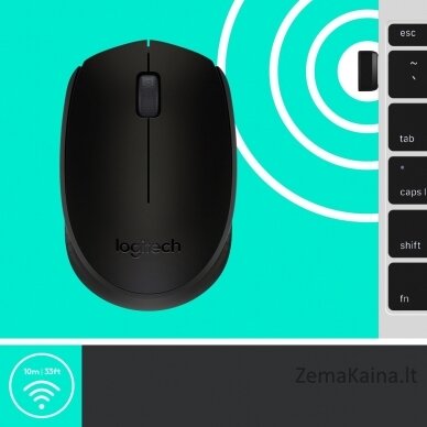 Logitech M171 kompiuterio pelė Abiems rankoms Radijo dažnio belaidė Optinis 1000 DPI 7