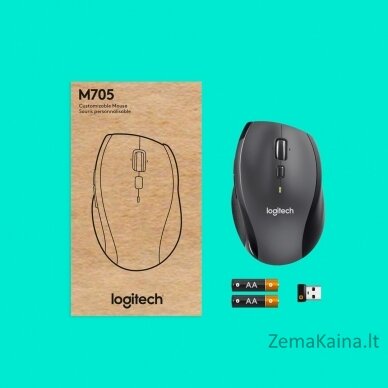 Logitech M705 kompiuterio pelė Dešinės rankos Radijo dažnio belaidė Optinis 1000 DPI 5