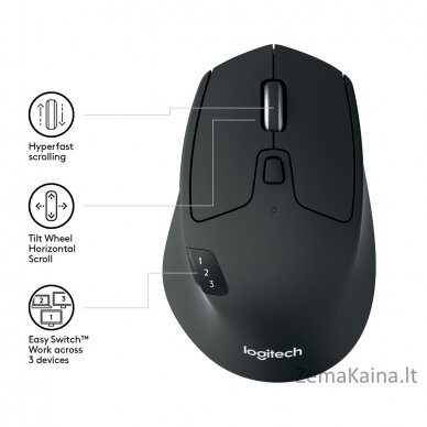 Logitech M720 kompiuterio pelė Dešinės rankos RF belaidis + „Bluetooth“ Optinis 1000 DPI 8