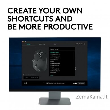 Logitech M720 kompiuterio pelė Dešinės rankos RF belaidis + „Bluetooth“ Optinis 1000 DPI 1