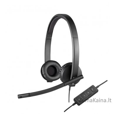 Logitech USB Headset H570e Stereo Laisvų rankų įranga Vielinis Su lankeliu Biuras / skambučių centras Juoda 1