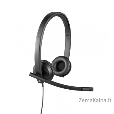 Logitech USB Headset H570e Stereo Laisvų rankų įranga Vielinis Su lankeliu Biuras / skambučių centras Juoda 4