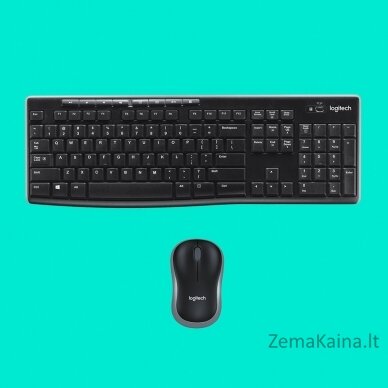 Logitech Wireless Combo MK270 klaviatūra Pelė įskaityta Radijo dažnio belaidė QWERTY Juoda, Sidabras 9