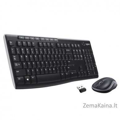 Logitech Wireless Combo MK270 klaviatūra Pelė įskaityta Radijo dažnio belaidė QWERTY Juoda, Sidabras 4