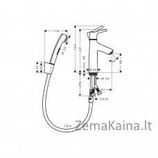 Maišytuvas su bide dušeliu Hansgrohe Talis S 72290000