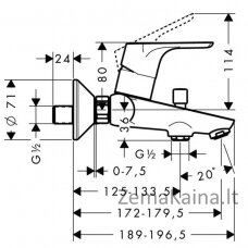 Maišytuvas voniai/dušui Hansgrohe Focus E2 31940000