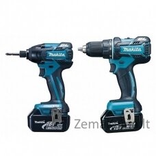 MAKITA DLX2000MJ akumuliatorinių įrankių komplektas (18V; 2x4.0Ah)