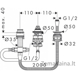 Maišytuvo montavimo dalis Hansgrohe 13439180