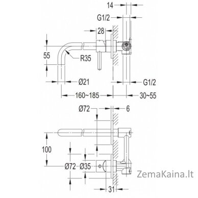 Maišytuvas Omnires Y1215HCR 1