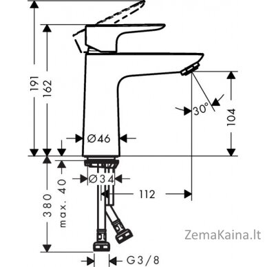 Maišytuvas praustuvui HG Talis E110 71714000 1