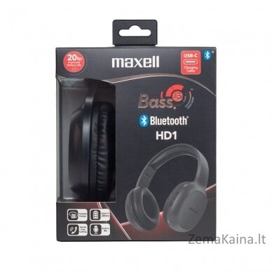 MAXELL Bluetooth wireless headphones HD1 BASS USB-C 3