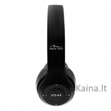 MEDIA-TECH EPSILION BT MT3591 Belaidės ausinės Bluetooth 4.2 Mikrofonas Radijas FM Juoda