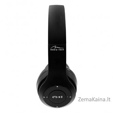 MEDIA-TECH EPSILION BT MT3591 Belaidės ausinės Bluetooth 4.2 Mikrofonas Radijas FM Juoda