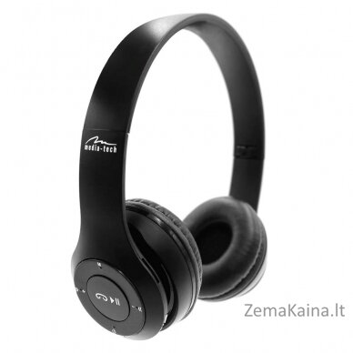 MEDIA-TECH EPSILION BT MT3591 Belaidės ausinės Bluetooth 4.2 Mikrofonas Radijas FM Juoda 2