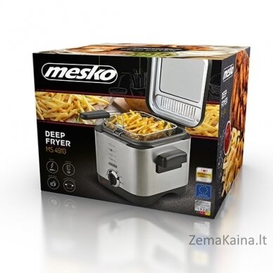 Mesko MS 4910 fryer Deep fryer 1.5 L Single Black,Satin steel Stand-alone 900 W 5