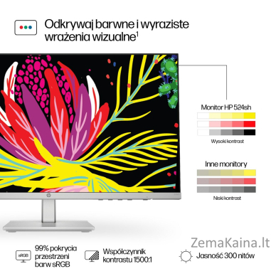 MONITOR HP LED IPS 23,8" 524sh (94C19E9) 100Hz 6