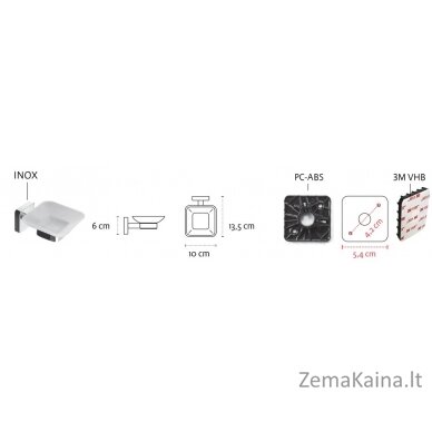 Muilinė su laikikliu Kapitan QUATTRO 43 01 99, satinas 1