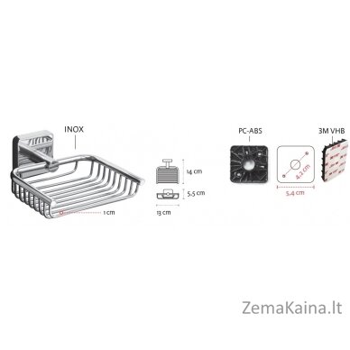 Muilinė su laikikliu Kapitan QUATTRO 43 03 55, juodas matinis 1