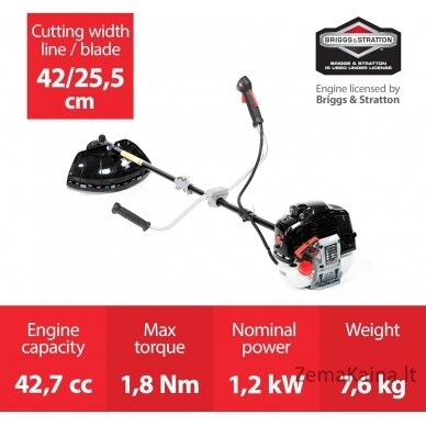 Benzininis trimeris NAC NAX 600B Briggs & Stratton Parmets 3