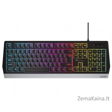 Natec GENESIS Rhod 300 RGB US Žaidimų klaviatūra USB Juoda