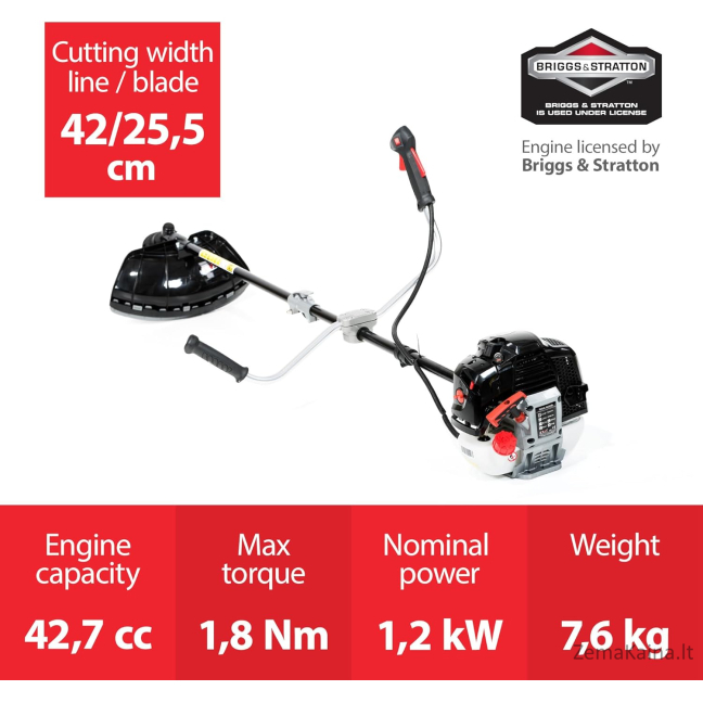 Benzininis trimeris NAC NAX 600B Briggs & Stratton Parmets 3