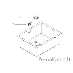 Nerūdijančio plieno plautuvė Grohe K700, 31726SD0