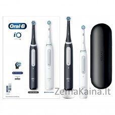 Oral B iO 4 DUO elektrinis dantų šepetėlis Black & White