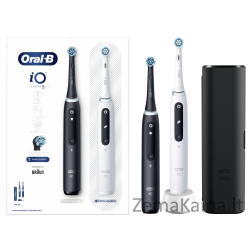 Oral-B iO5 Duo Black/ Quite White Dantų šepetėlis