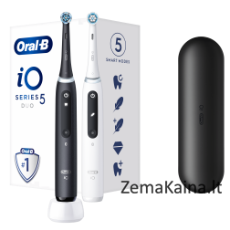 Oral-B iO5 Duo Black/ Quite White Dantų šepetėlis