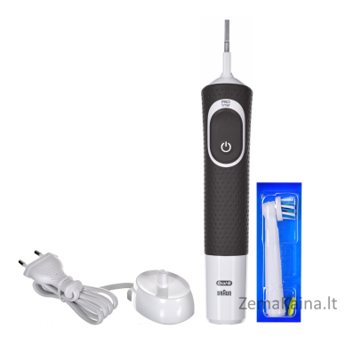 Oral-B Vitality 100 CrossAction Suaugusiems Besisukantis vibruojantis dantų šepetėlis Juoda, Balta