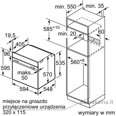 Orkaitė Bosch HBA534EB0 4