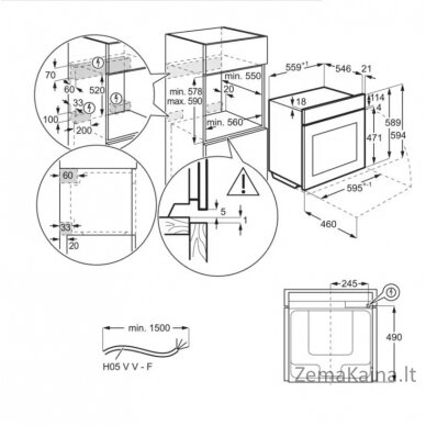 Orkaitė Electrolux KOBBS39X 5