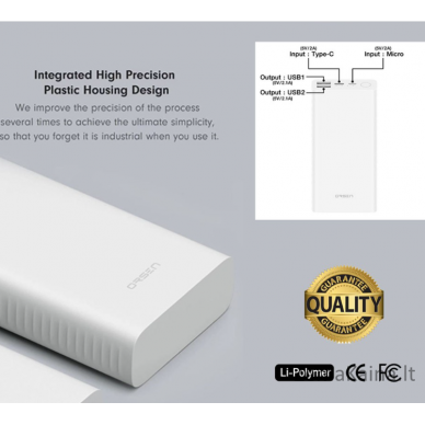 Orsen E39 Power Bank 20000mAh white 4