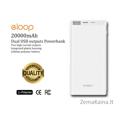 Orsen E39 Power Bank 20000mAh white 3