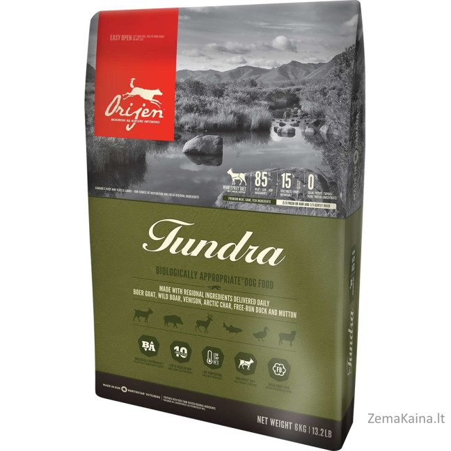 Orijen Tundra 6 kg Suaugusių Ožys, Šernas, Antis