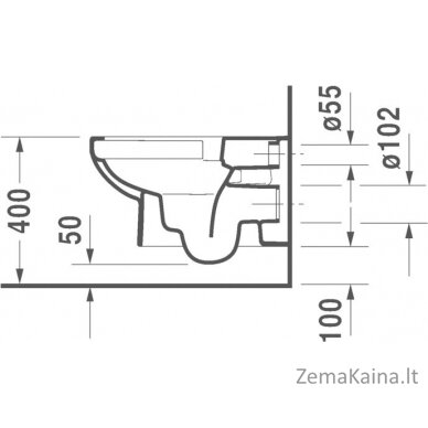 Pakabinamas klozetas Duravit DuraStyle Rimless 45620900A1 1