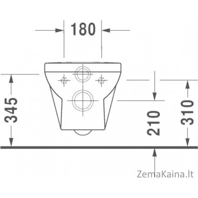 Pakabinamas klozetas Duravit DuraStyle Rimless 45620900A1 2