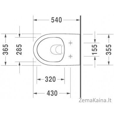 Pakabinamas klozetas Duravit DuraStyle Rimless 45620900A1 3