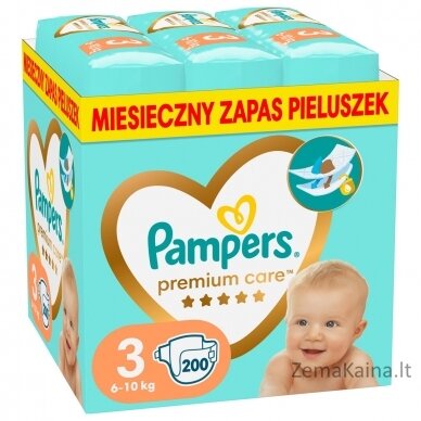 Pampers Premium Protection 81629463 vienkartinės sauskelnės Berniukams / mergaitėms 3 200 vnt