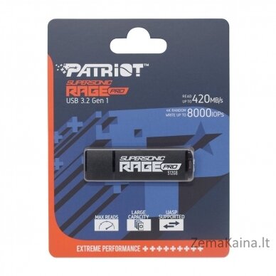 Patriot Memory PEF512GRGPB32U USB atmintukas 512 GB USB A tipo 3.2 Gen 1 (3.1 Gen 1) Juoda 3