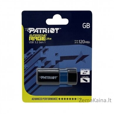 Patriot Memory Supersonic Rage Lite USB atmintukas 32 GB USB A tipo 3.2 Gen 1 (3.1 Gen 1) Juoda, Mėlyna 2