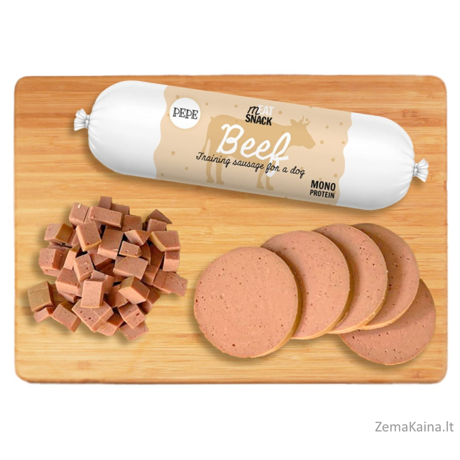Paka Zwierzaka Pepe kiełbaski snack wołowina 200g 1